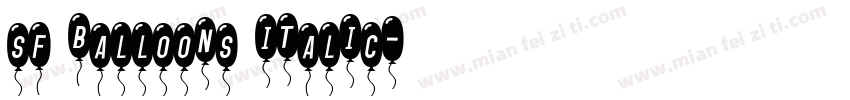 sf balloons italic字体转换